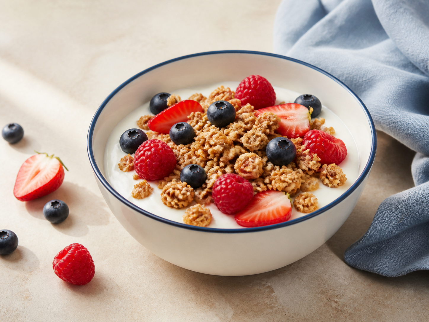 Suggestion de dégustation Berry Delight avec yaourt et fruits rouges